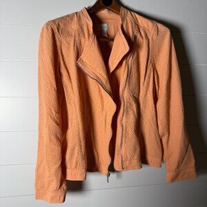 Chico's Jacket Full Zip Dark Peach Size 2